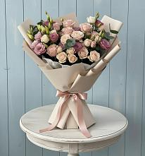 Букет бодрость #REPLACE_PRED# Инзе Букет цветов из:  Розы и Лизиантусы #REPLACE_PRED# Инзе