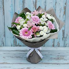 Букет цветов из:  Герберы, Альстромерии и Хризантемы в Инзе