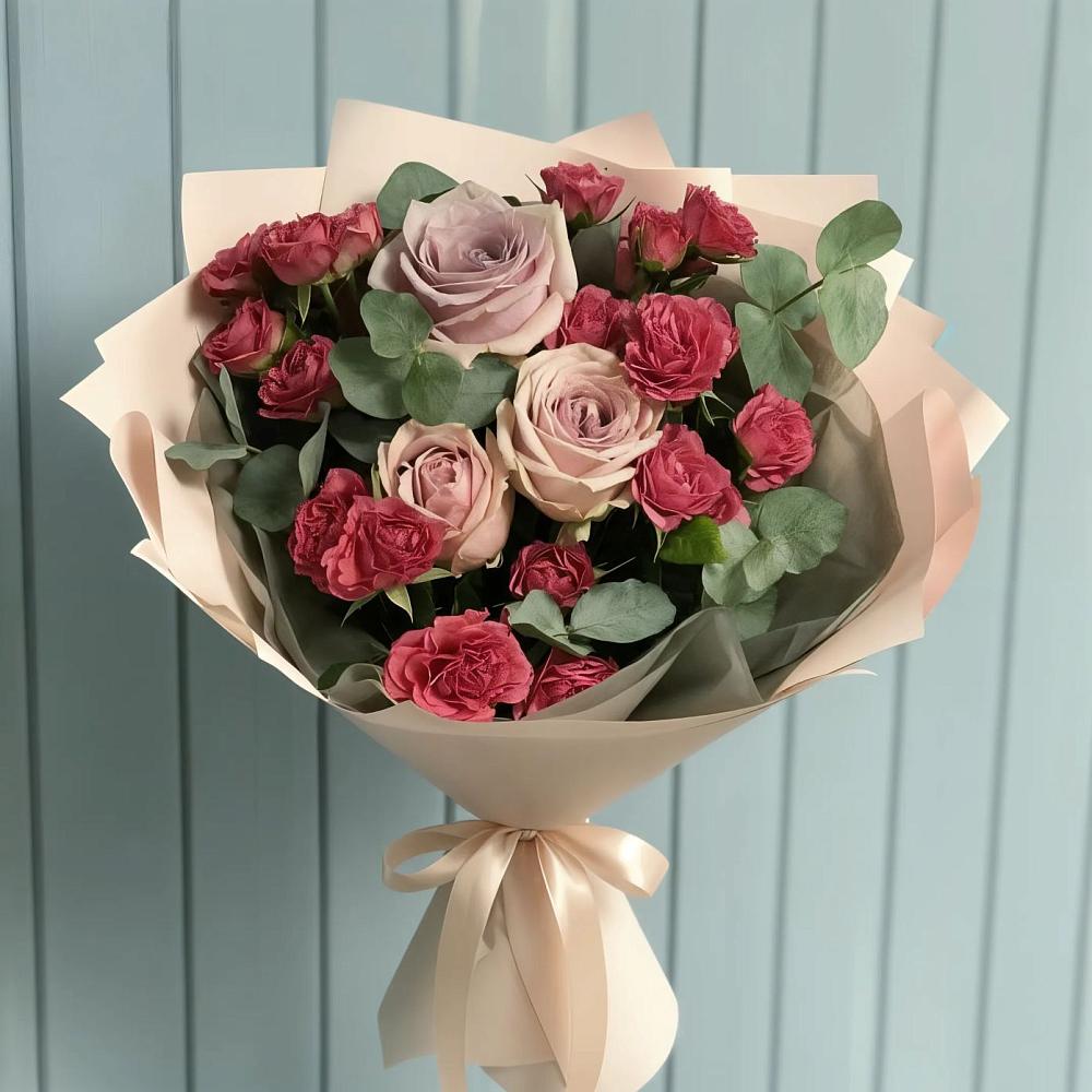 Букет цветов из: Гвоздики и Розы в Инзе
