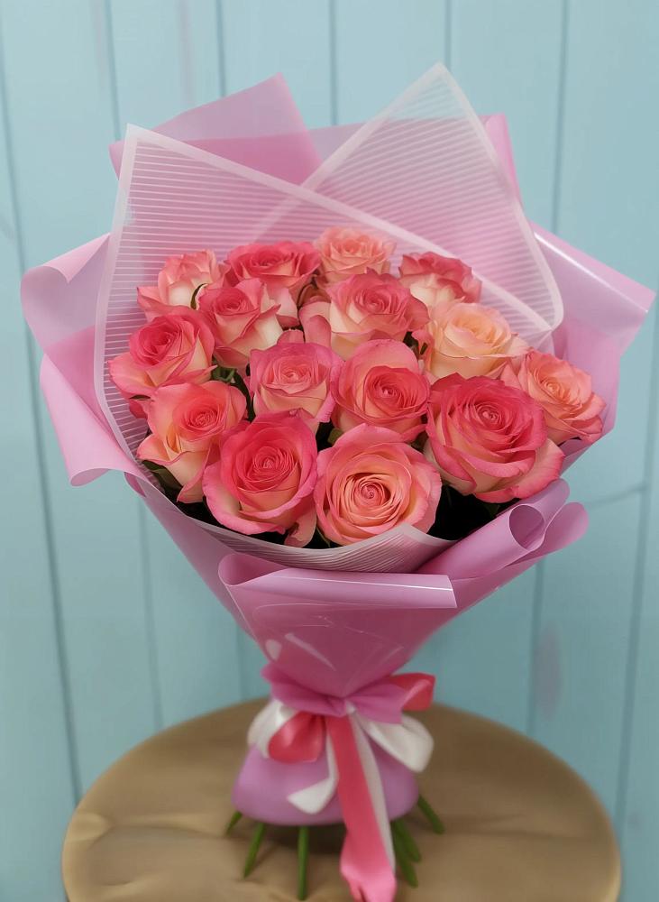 Букет 15 Розовых роз Равель в Инзе