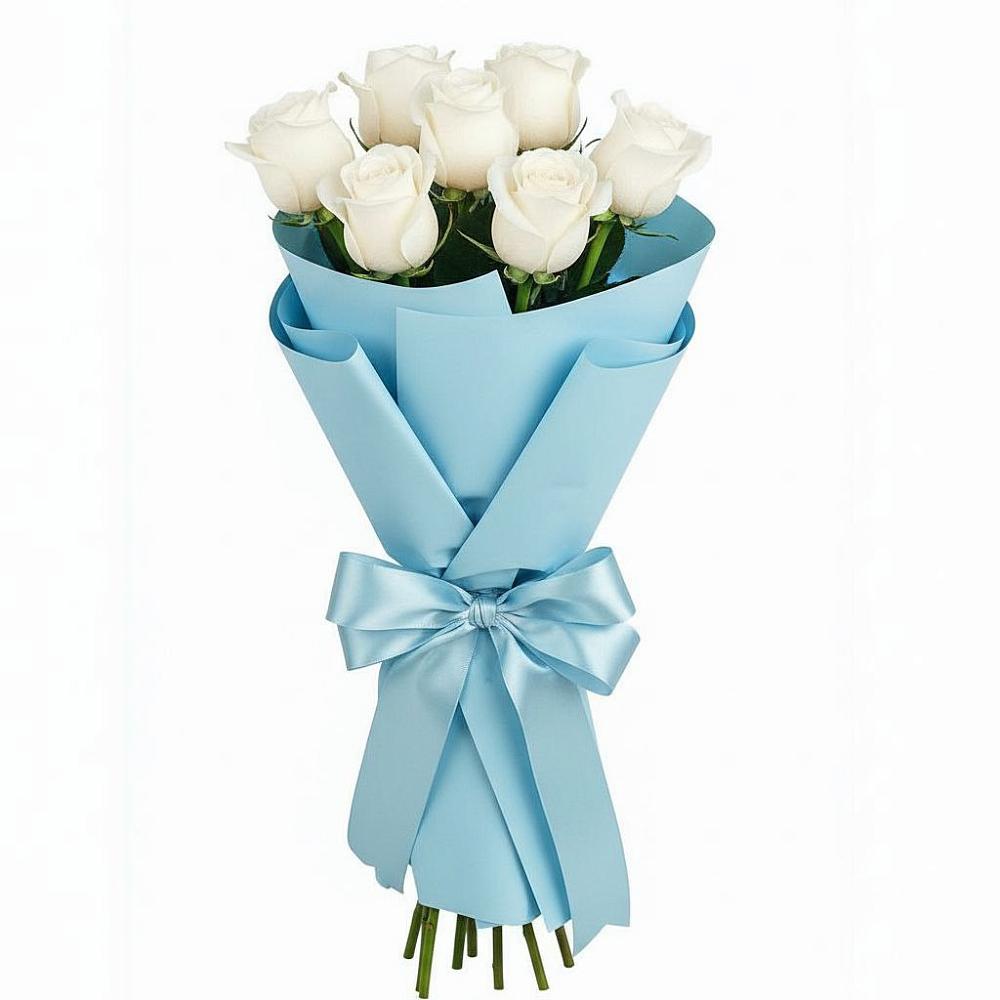 Букет 7 белых роз Проуд в Инзе