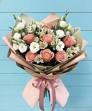 Букет олимп #REPLACE_PRED# Инзе Букет цветов из:  Розы, Альстромерии и Лизиантусы #REPLACE_PRED# Инзе