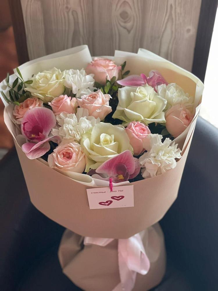 Букет цветов из: Орхидеи, Розы и Гвоздики в Инзе