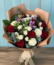 Букет цветов из:  Розы и Альстромерии в Инзе