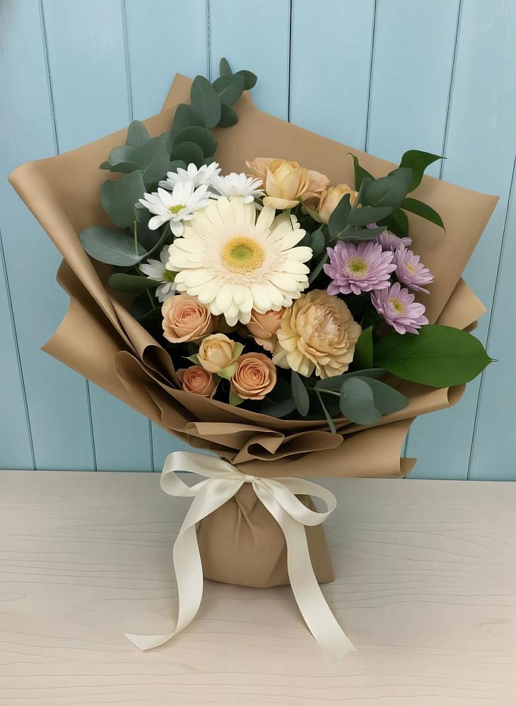 Букет цветов из: Герберы и Хризантемы в Инзе