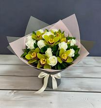 Букет цветов из:  Орхидеи и Розы #REPLACE_PRED# Инзе