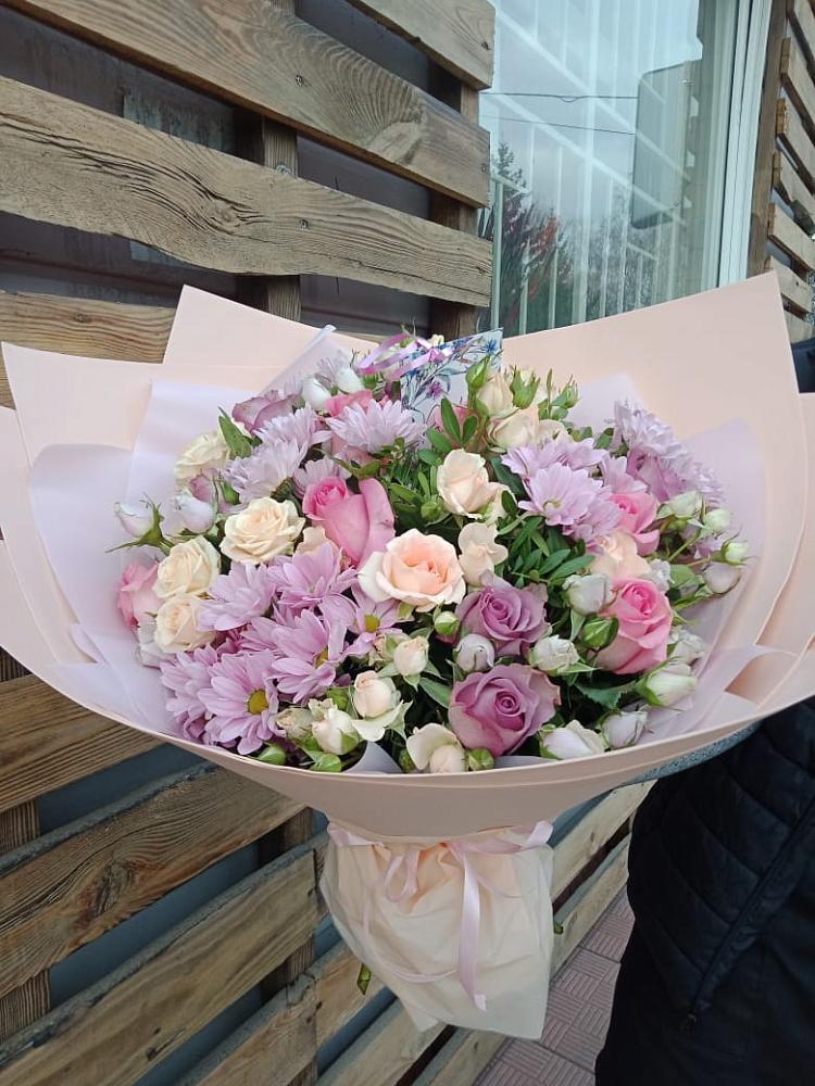 Букет цветов из: Розы и Хризантемы в Инзе