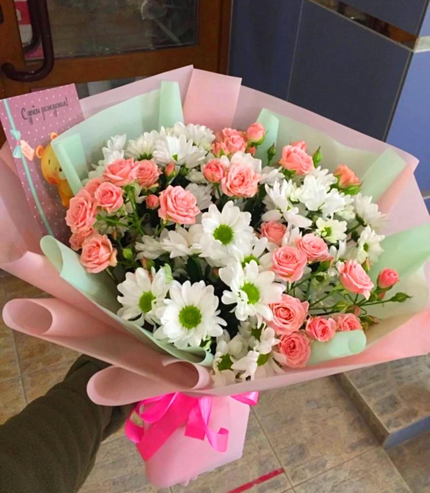 Букет цветов из: Розы и Хризантемы в Инзе