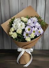 Букет цветов из:  Хризантемы и Розы в Инзе