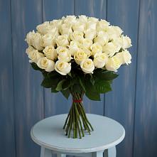 Букет 51 Белая роза Эдлесс Лав в Инзе