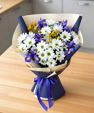 Букет цветов из:  Розы, Ирисы и Хризантемы в Инзе