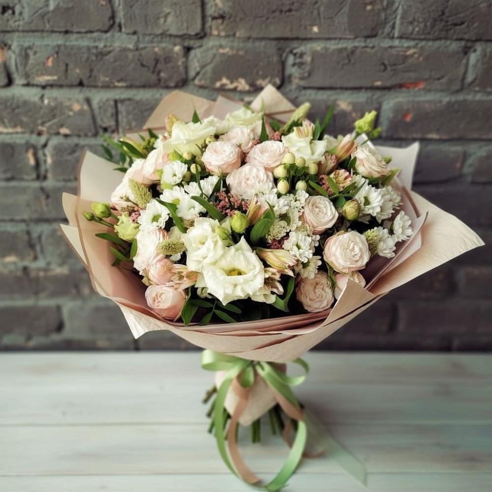 Букет цветов из: Альстромерии, Розы и Хризантемы в Инзе