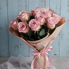 9 розовых роз в Инзе Букет цветов из:  Розы в Инзе