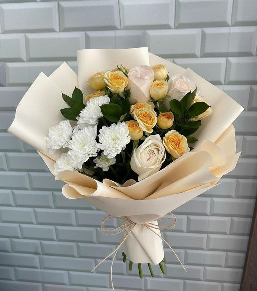 Букет цветов из: Розы и Хризантемы в Инзе