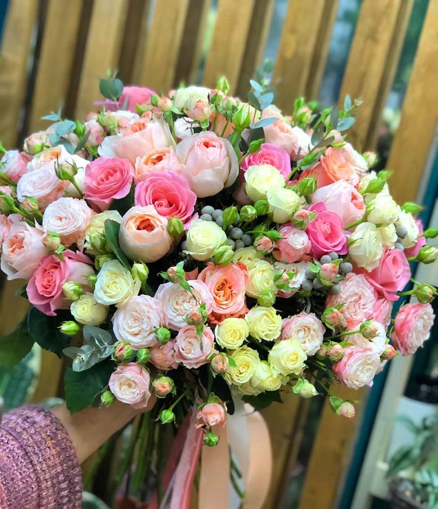 Букет розовый шик в Инзе Букет цветов из: Розы в Инзе