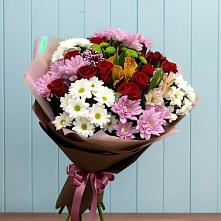 Букет цветов из:  Розы, Хризантемы и Альстромерии в Инзе