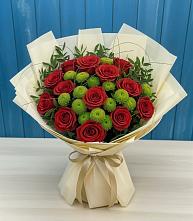 Букет цветов из:  Розы и Хризантемы в Инзе