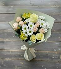 Букет цветов из:  Альстромерии, Розы и Хризантемы в Инзе