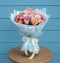 Букет цветов из:  Хризантемы и Розы #REPLACE_PRED# Инзе