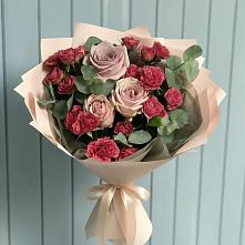 Букет цветов из:  Гвоздики и Розы в Инзе