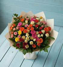 Букет Микс из разноцветных кустовых роз #REPLACE_PRED# Инзе